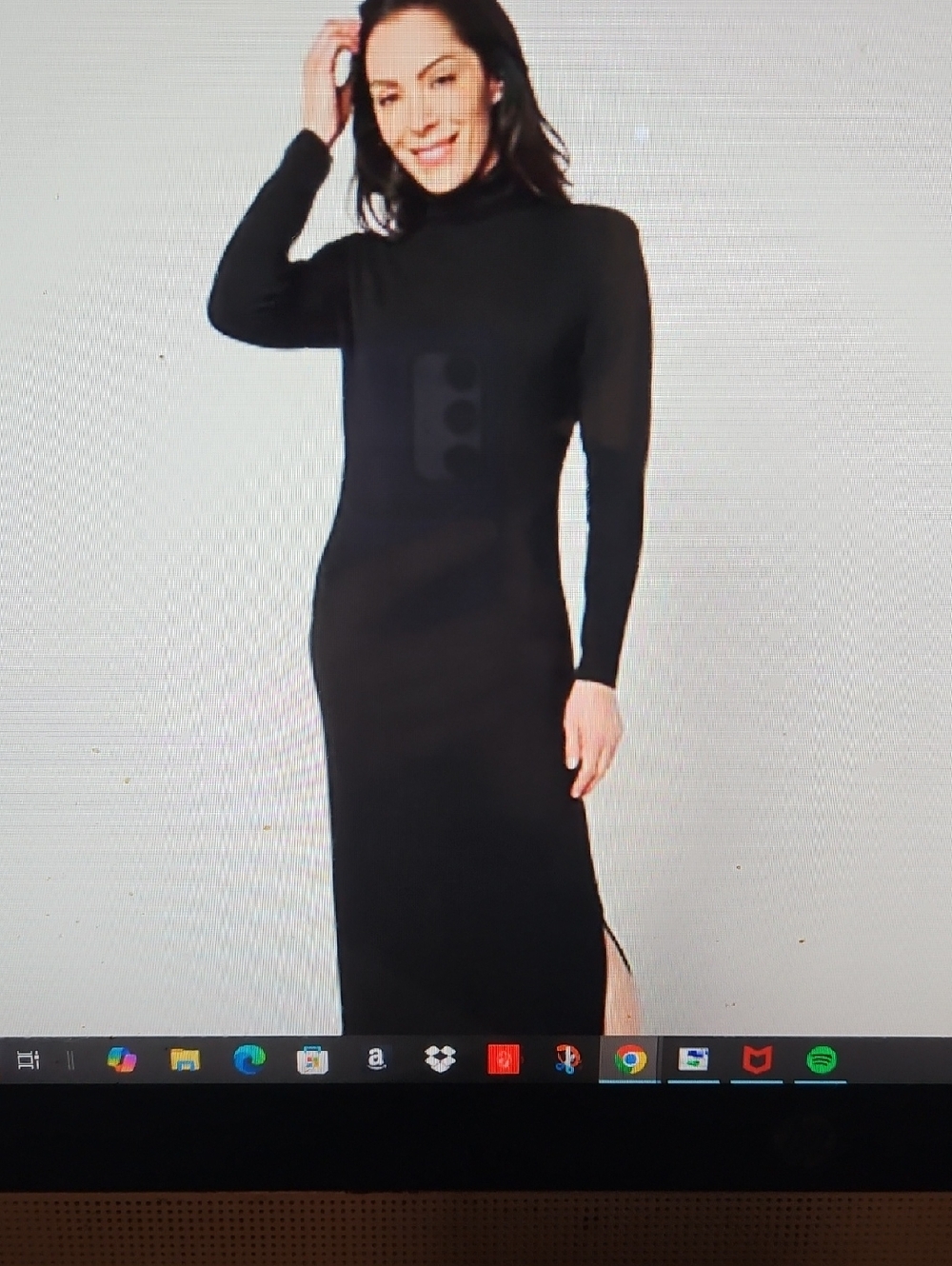 Woman With Control Long Sleeve Sheath Dress with Mock Neck